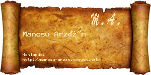 Mancsu Arzén névjegykártya
